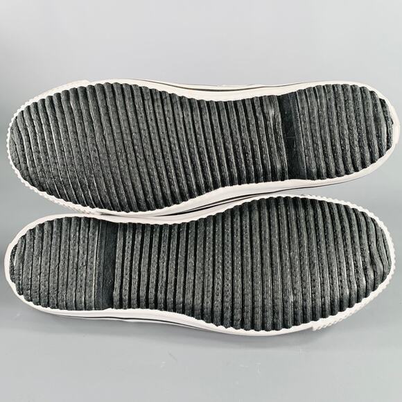 COMME des GARCONS Winter 2014 Size 9 Cream Black Polka Dot Canvas Sneakers - Picture 6 of 9